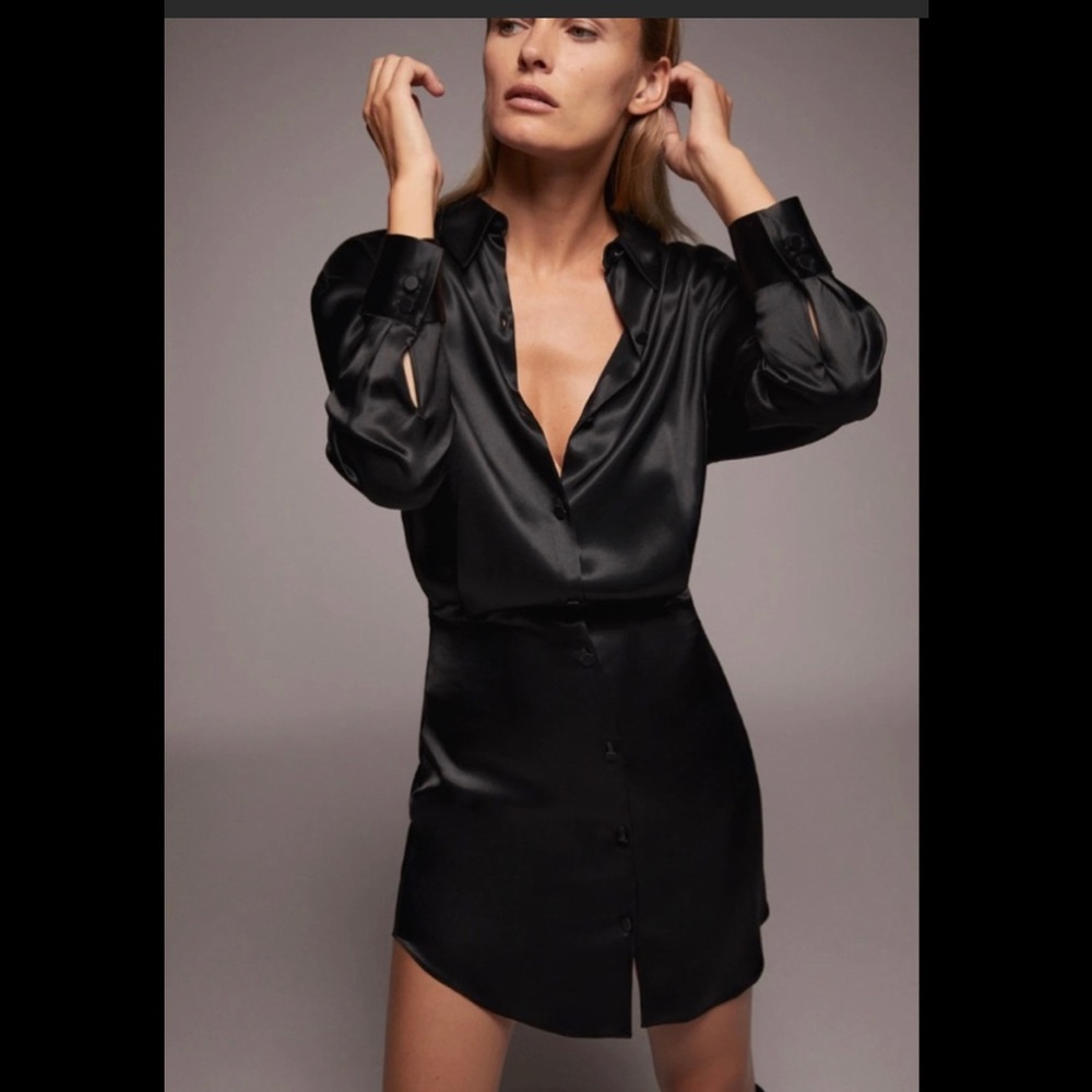 ****ISO****** Zara button satin effect dress